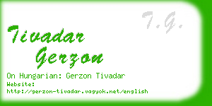 tivadar gerzon business card